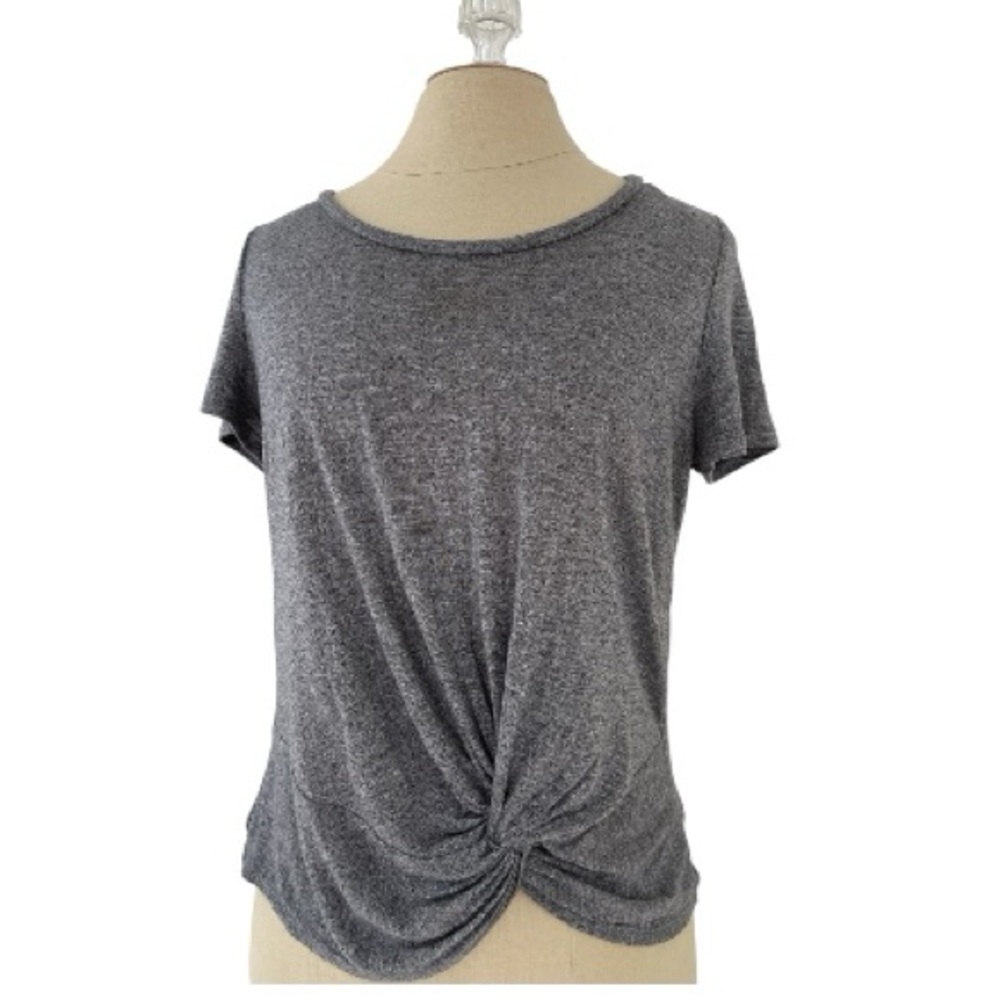 Abercrombie & Fitch Heather Gray Knotted Tee
